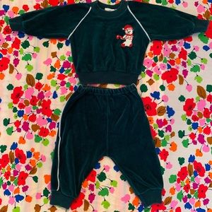 Vintage velour pantsuit